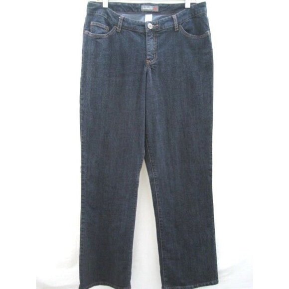 Venezia Plus Women's size 1 Stretch Blue Denim Jeans Boot Cut Tall 34 x 34 - Picture 1 of 3